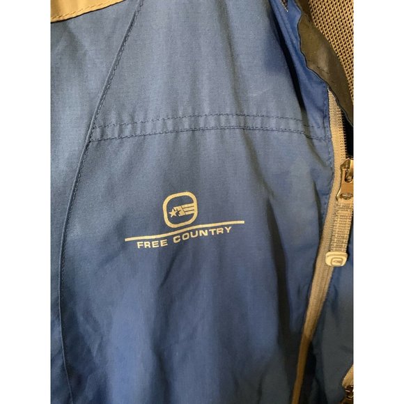 Free Country Men’s Sz L blue Gray White‎ windbreaker jacket - Picture 2 of 9